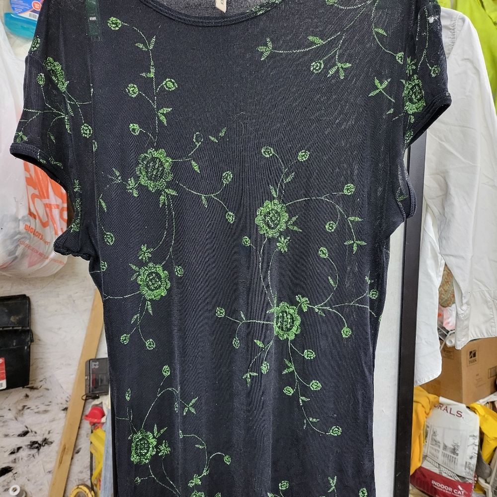 Susan Lawrence  Women's petite large black/green